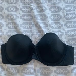 Lilyette black strapless bra.